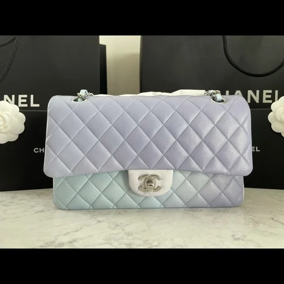 Chanel Limited Edition iridescent Tri-color Medium Classic Bag - Picture 5 of 13